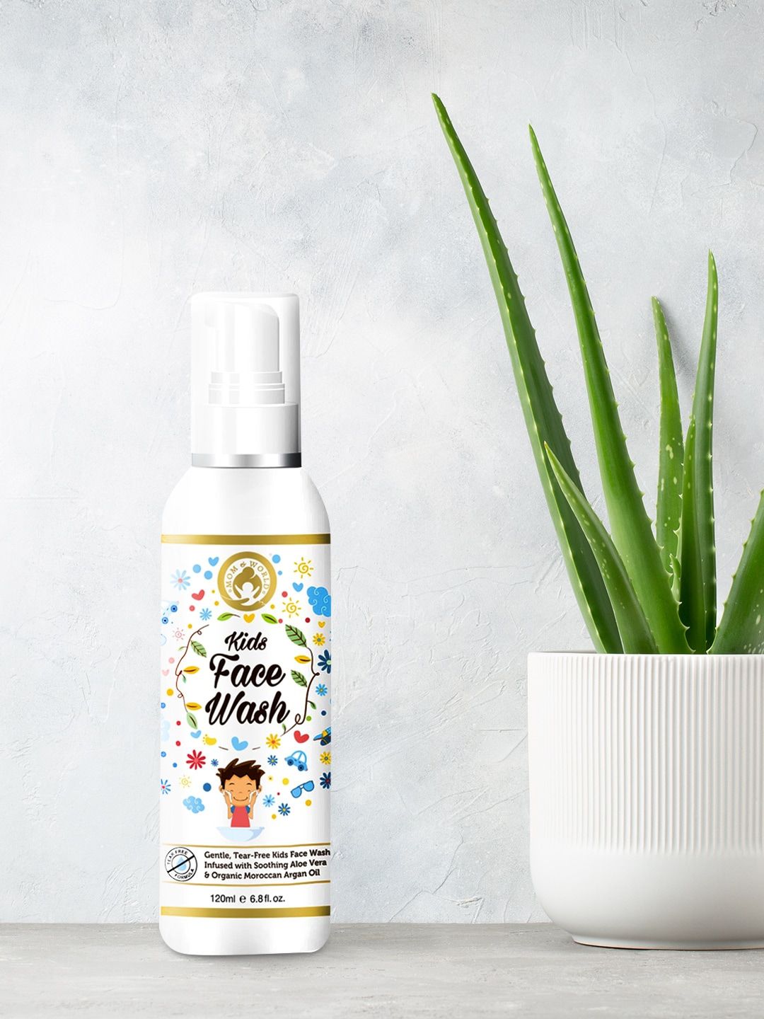 Mom & World Kids Tear Free Face Wash 120 ml Pack Of 2-picture-19