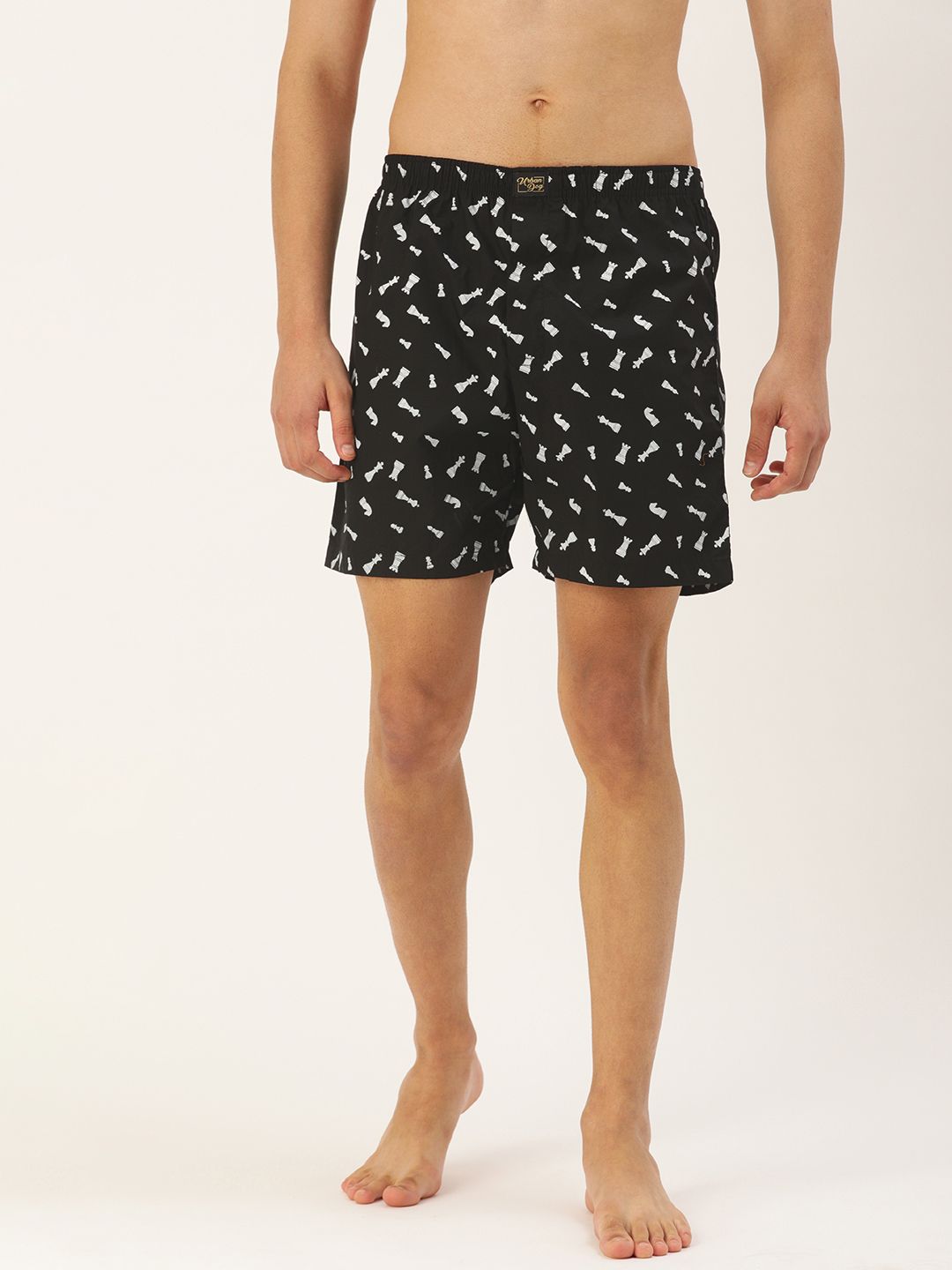 Urban Dog Men Black & White Conversational Printed Boxers UDBX1152-image-16