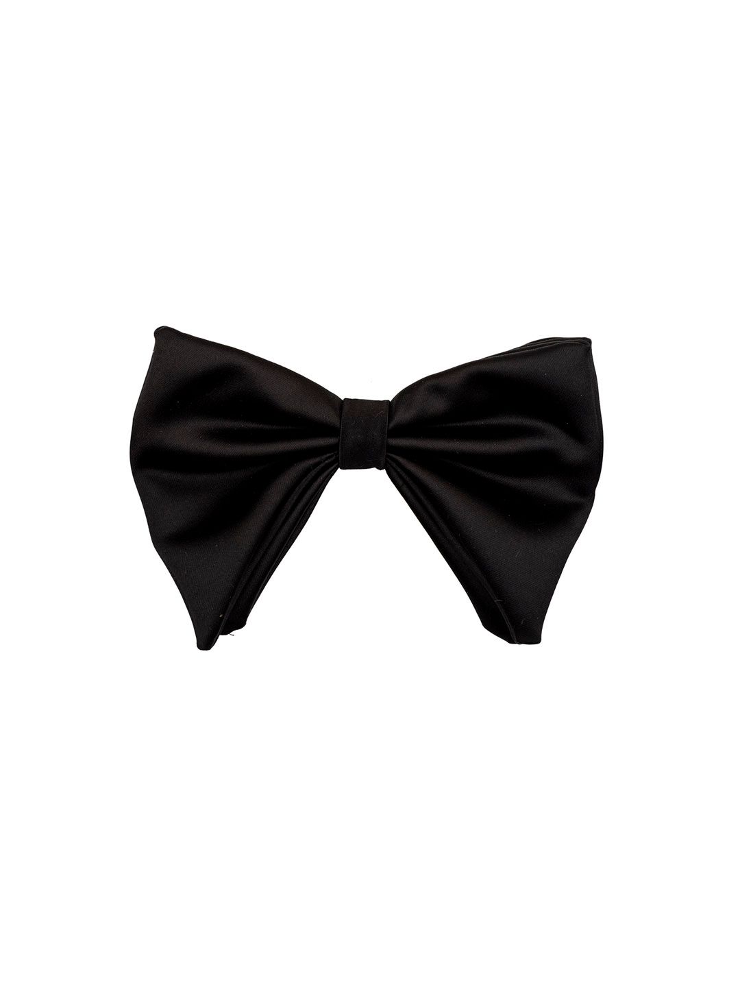The Tie Hub Black Solid Bow Tie-picture-33