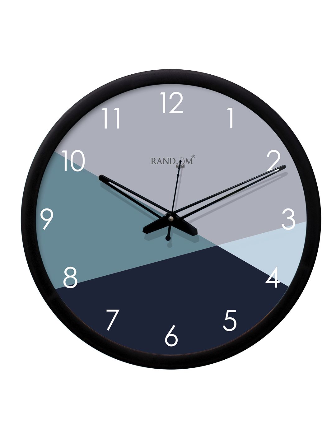RANDOM Grey & Green Round Colourblocked 30.4 cm Analogue Wall Clock-image-25