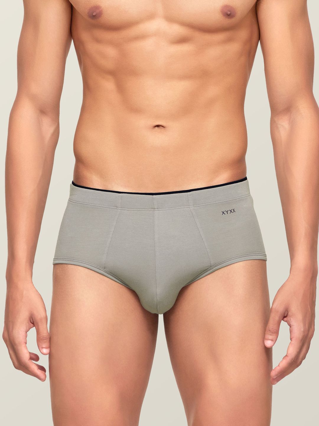 XYXX Men Grey Solid Ultra-Soft Antimicrobial Basic Briefs XYBRF56-picture-12