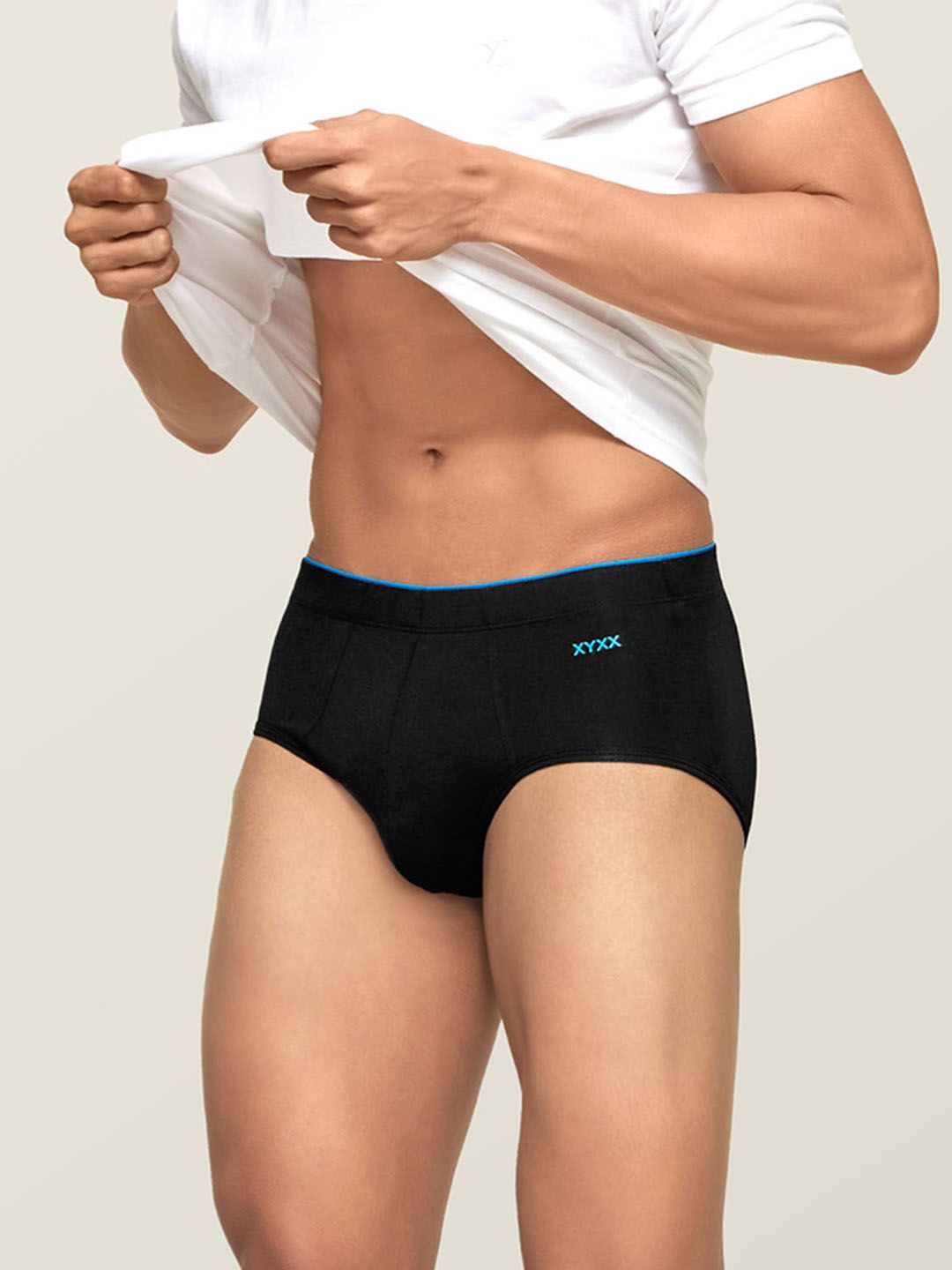 XYXX Men Black Solid Ultra Soft Antimicrobial Micro Modal Basic Briefs XYBRF54-picture-19