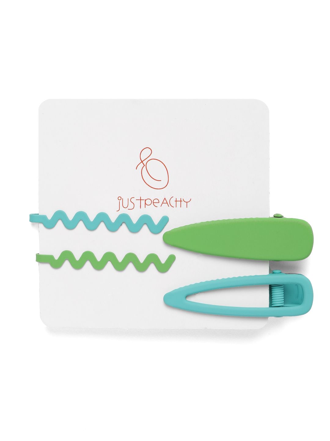 justpeachy Blue & Green Set of 4 Hair Accessory Set-image-18