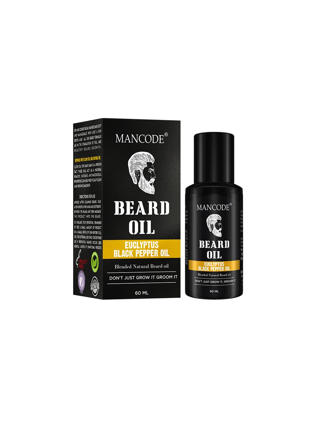 Mancode Euclyptus & Black Pepper Beard Oil, 60ml