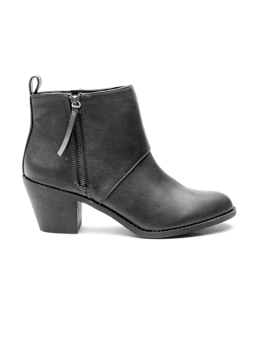 Buy FOREVER 21 Women Black Heeled Boots - Heels for Women | Myntra