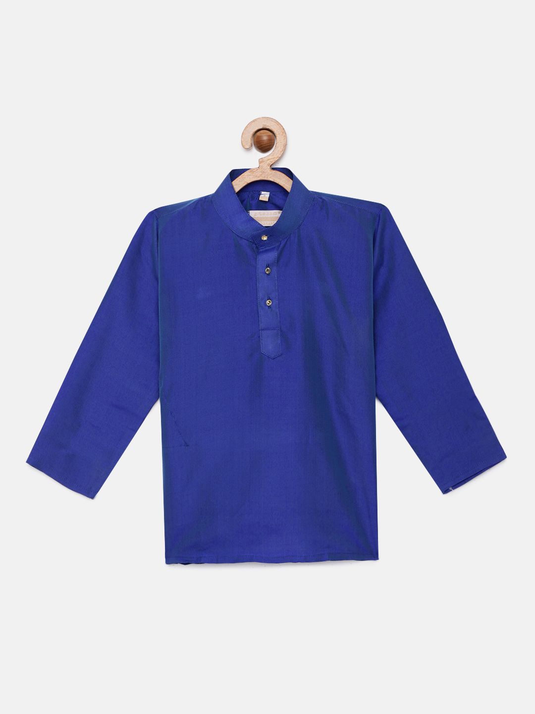 THANGAMAGAN Boys Blue Art Silk Kurta-picture-56