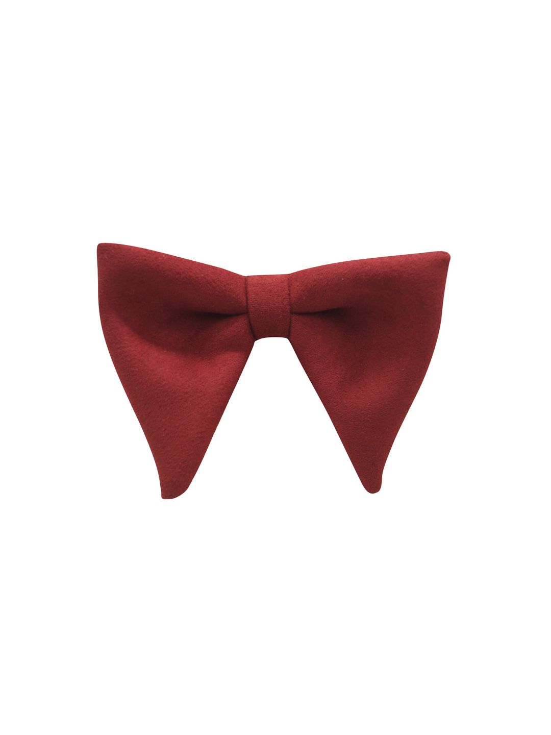 The Tie Hub Maroon Solid Suede-Finish Pre-Tied Bow Tie-picture-27