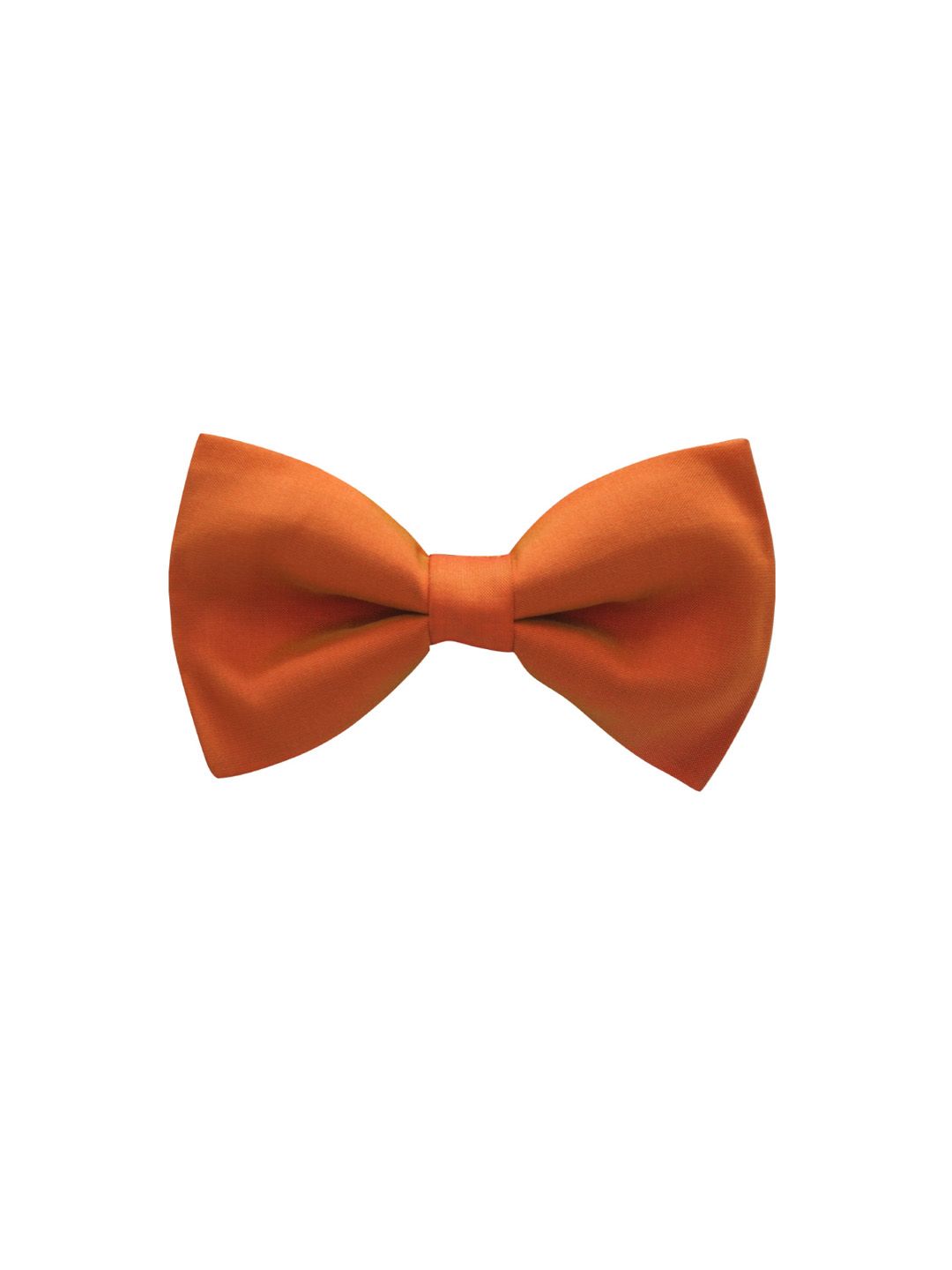 The Tie Hub Orange Solid Bow Tie-picture-21