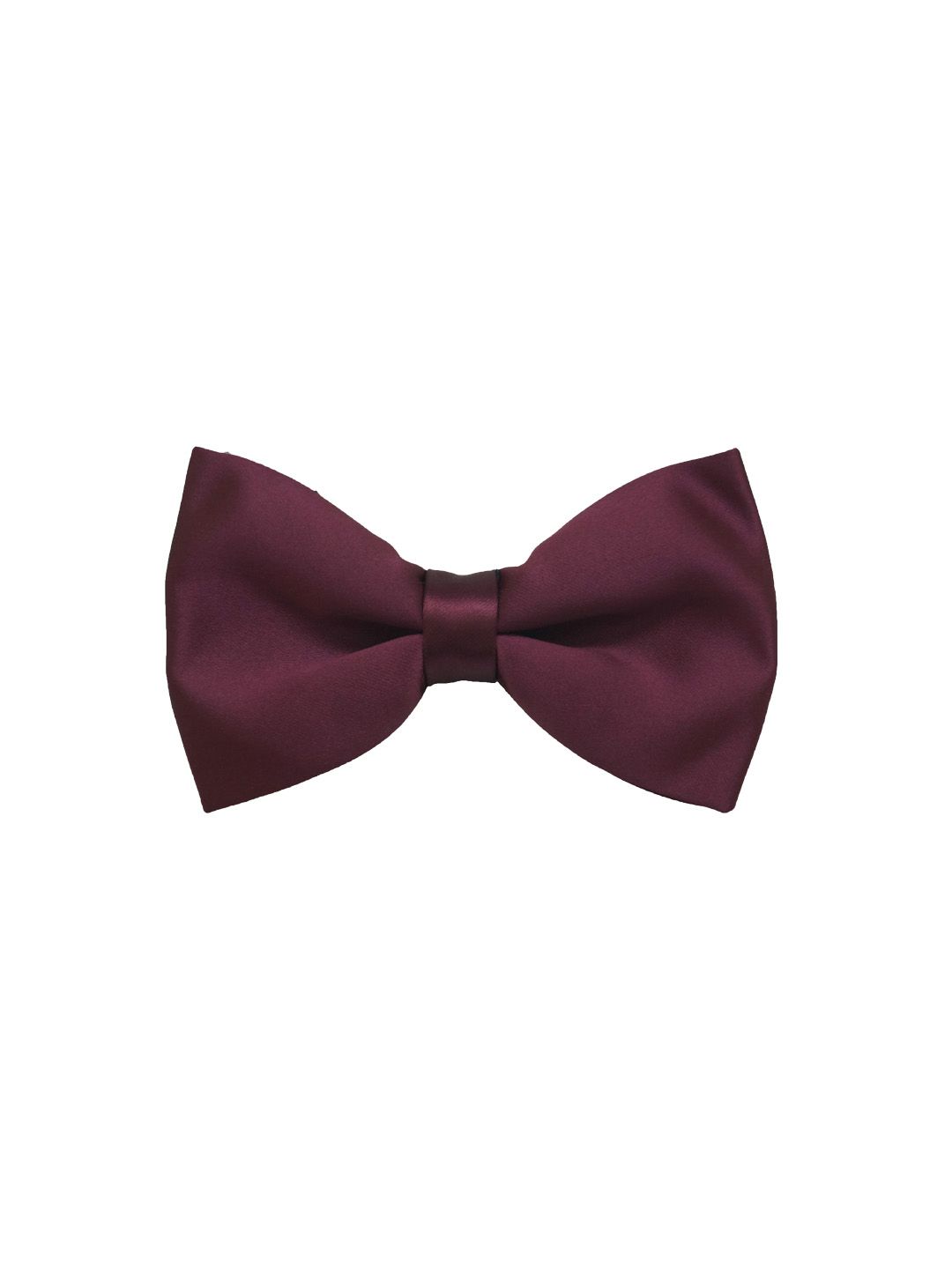 The Tie Hub Burgundy Solid Bow Tie-picture-37