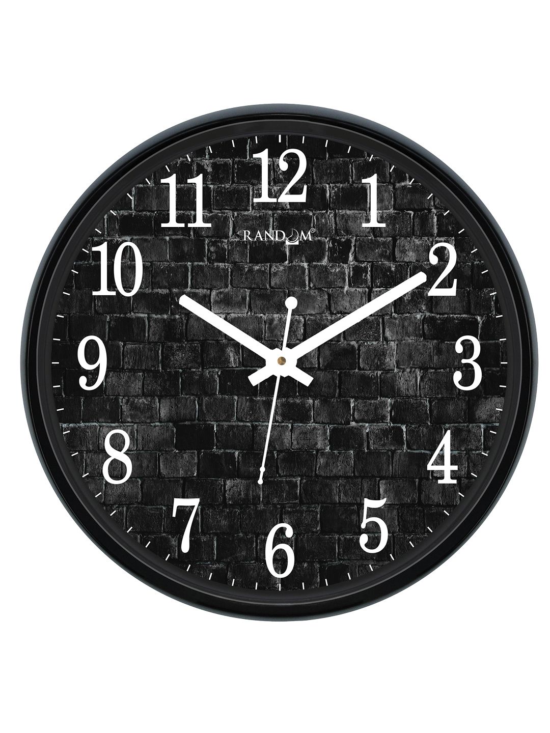RANDOM Black & Grey Round Printed 30 cm Analogue Wall Clock-picture-43