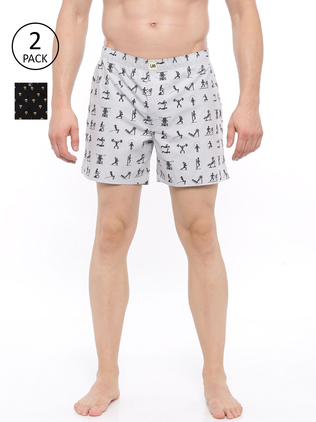 Urban Dog Mens Grey 2Pack Boxers-image-30
