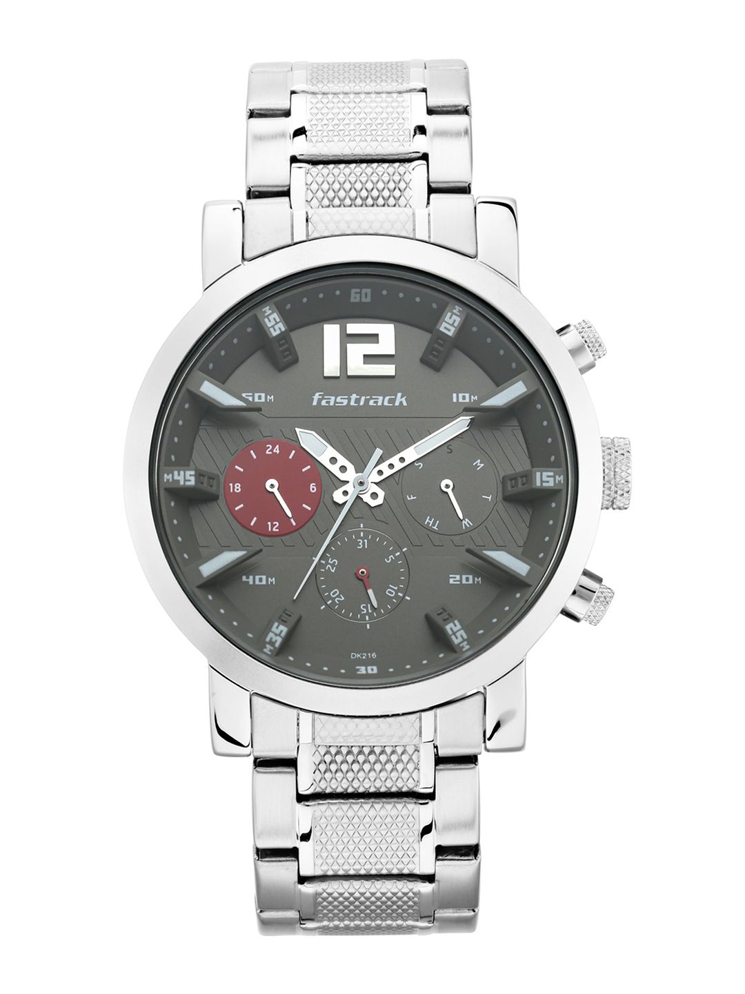 Fastrack Men Grey & Silver-Toned Analogue Watch 3227SM01 - Price History