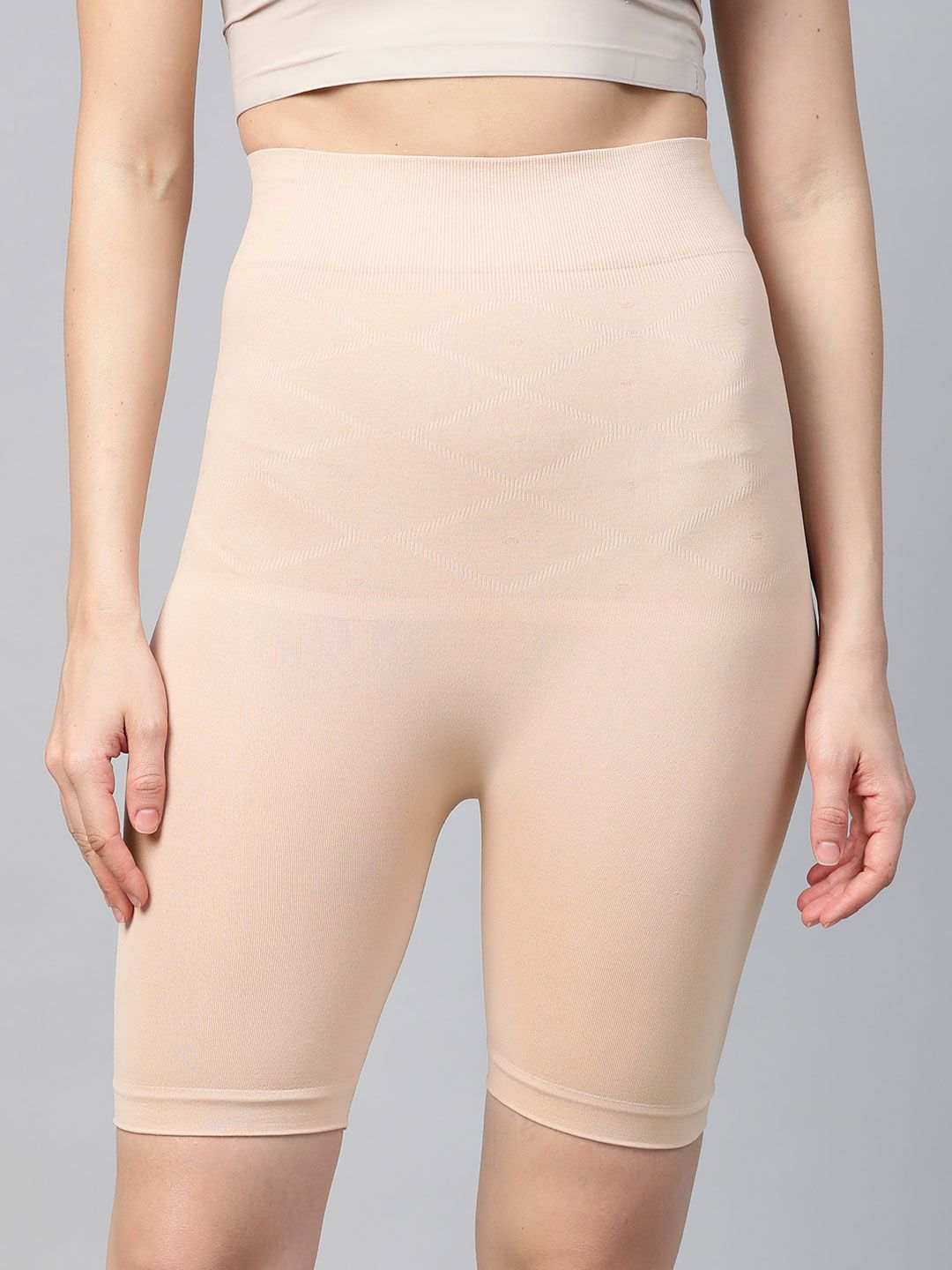 Buy Inddus Women Beige Microfiber High Waist Tummy Shapewear  (Size-XX-Large) at