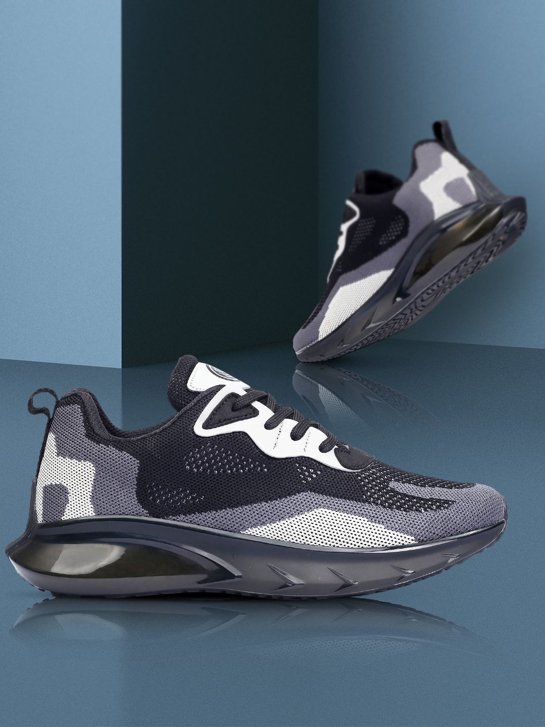 bacca bucci Men Black Mesh Mid-Top Training or Gym Shoes-picture-28