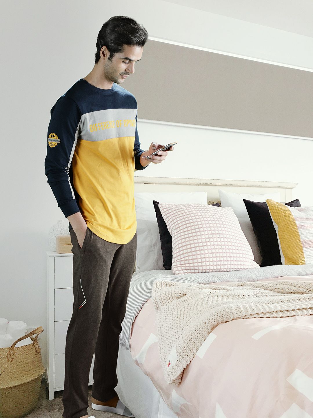 Sweet Dreams Men Charcoal Grey Solid Athleisure Lounge Pants-picture-13