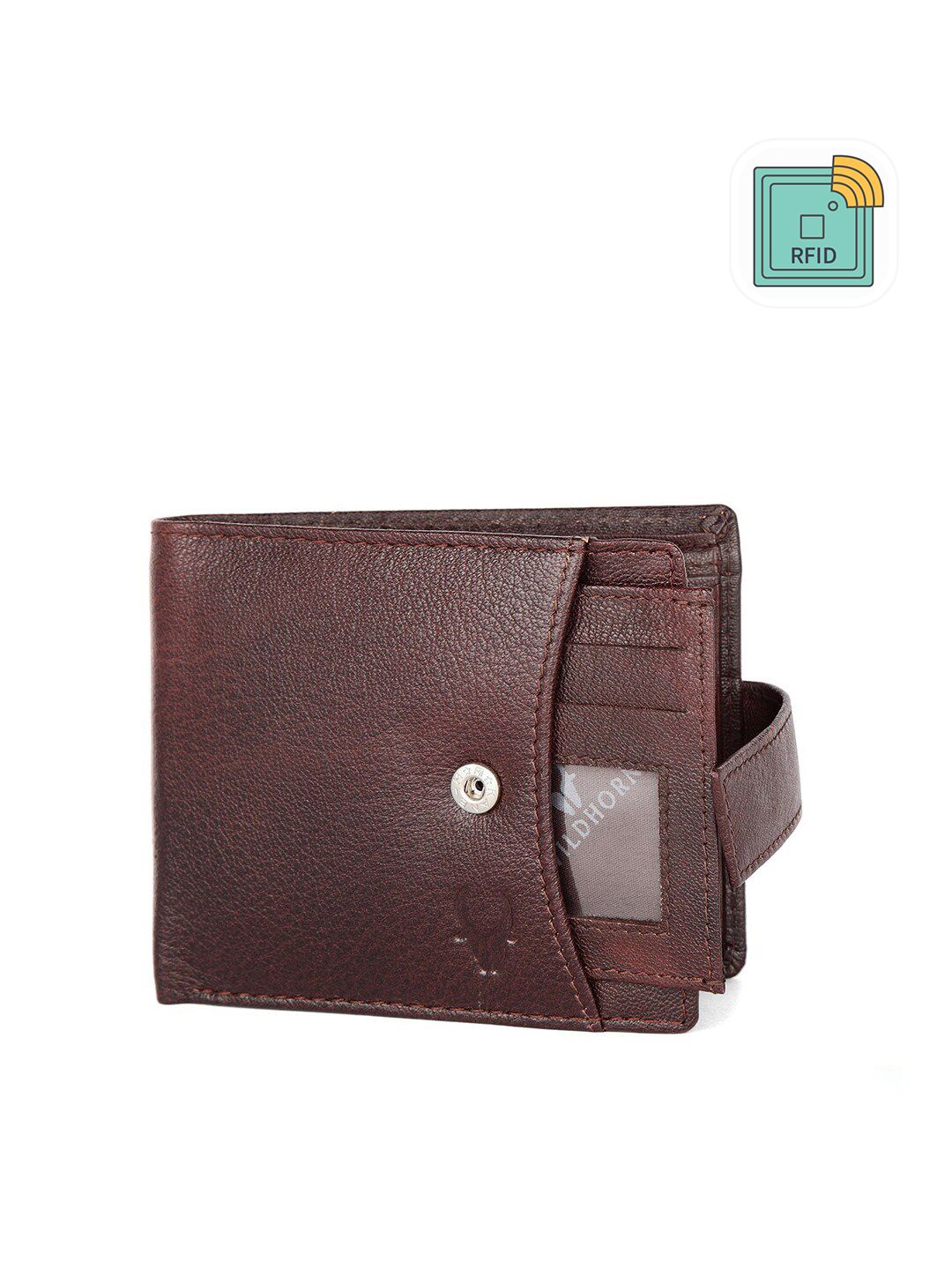 WildHorn Men Maroon Textured Two Fold Wallet-picture-34