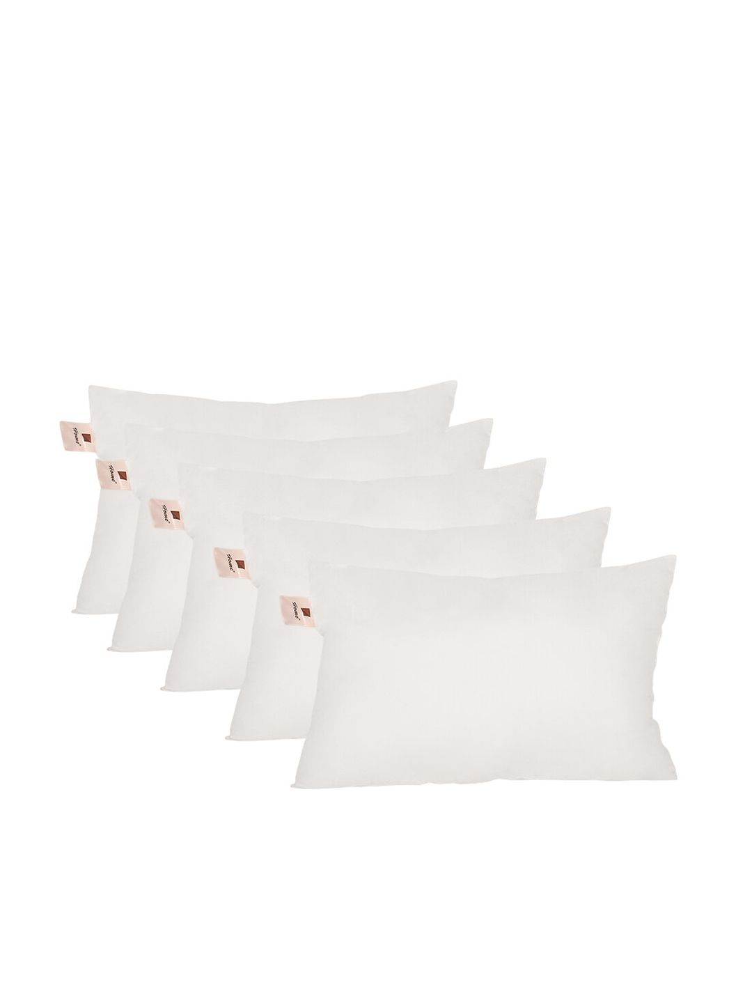 Home Pack of 5 White Solid Micro Cushion Pillows-image-49