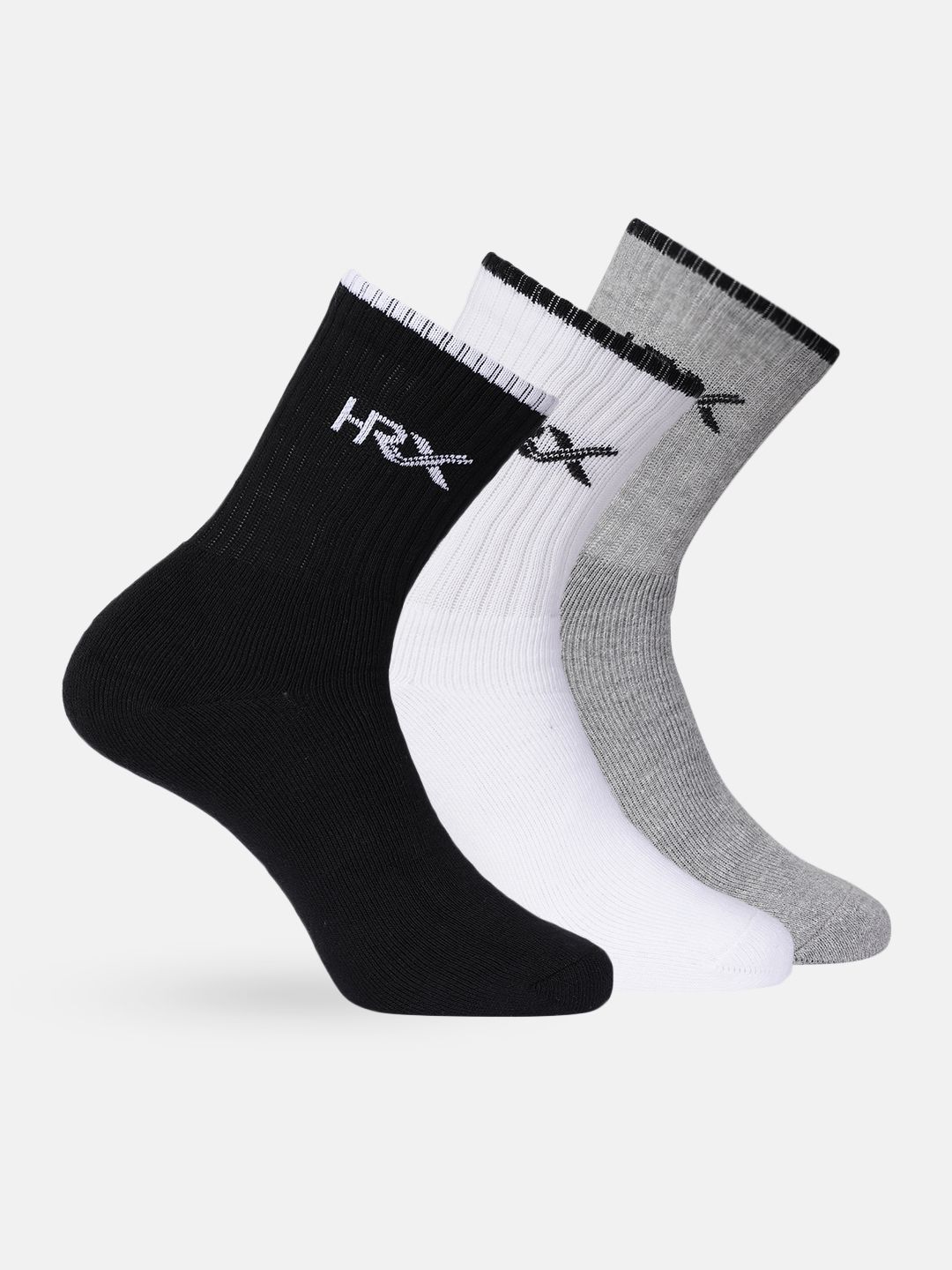 HRX by Hrithik Roshan Men Crew length Pack of 3 Terry Socks-image-45