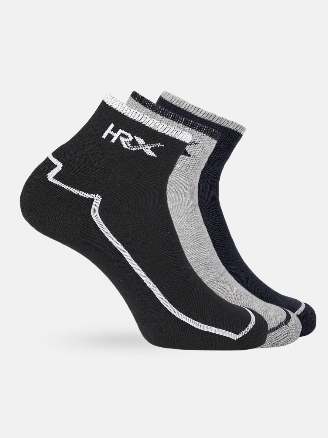 HRX by Hrithik Roshan Men Quarter length Pack of 3 Terry Socks-picture-38
