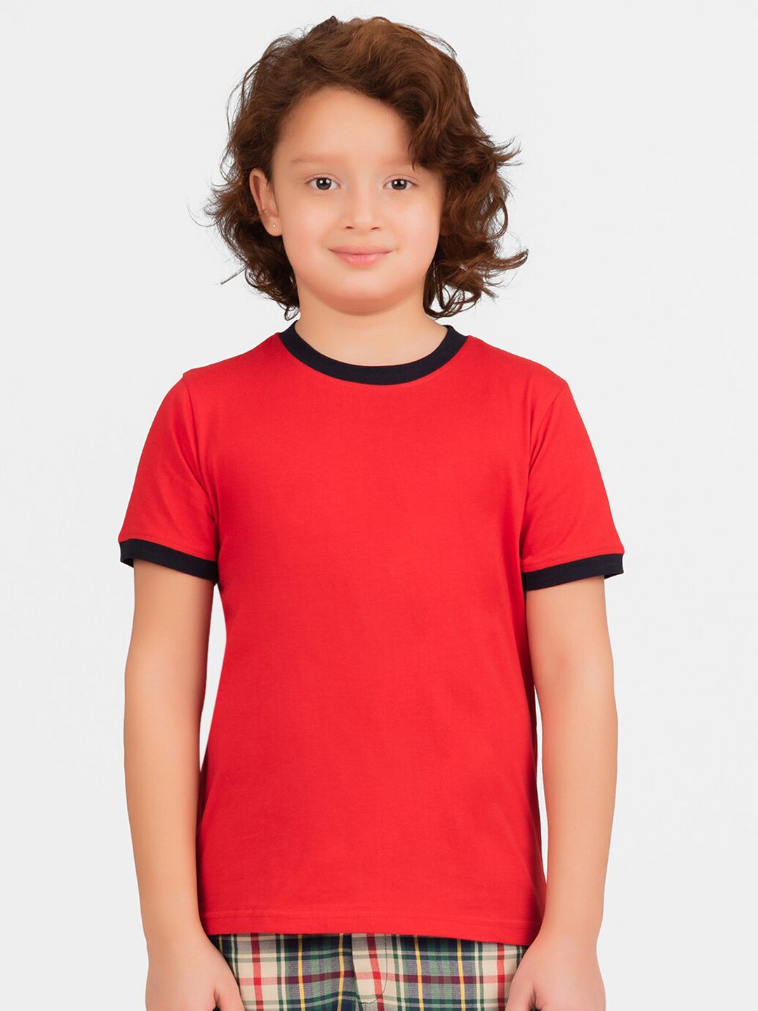 KIDKLO Boys Red Solid Round Neck T-shirt-picture-22