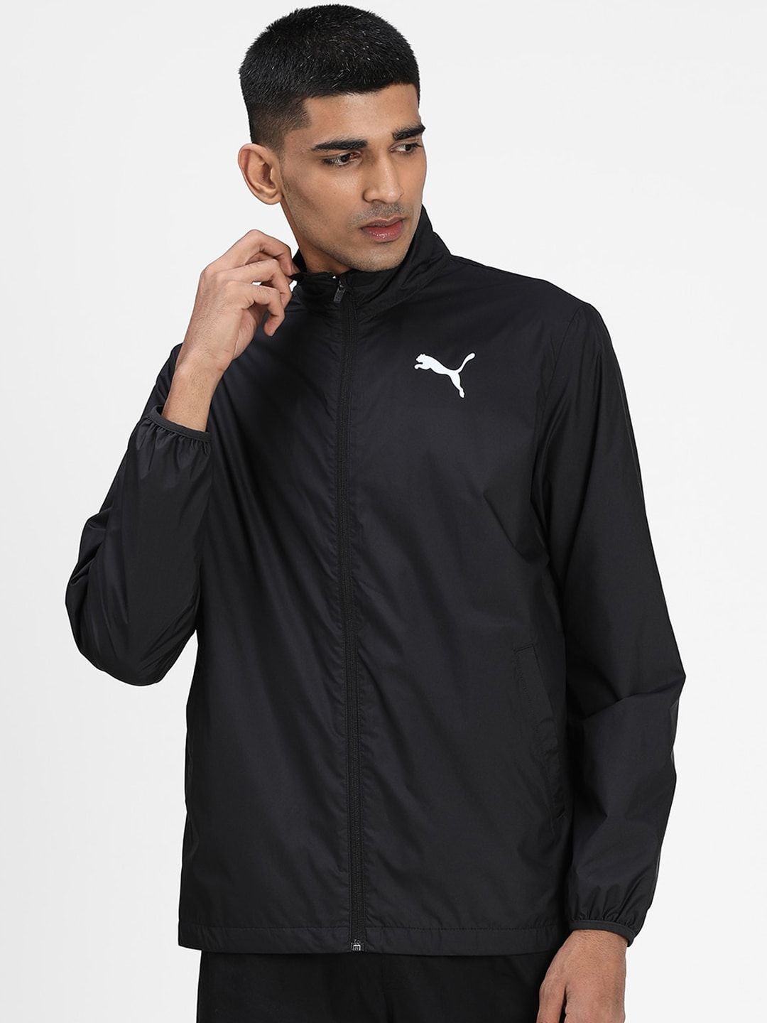 Puma Men Black Solid Active Sporty Jacket - Price History