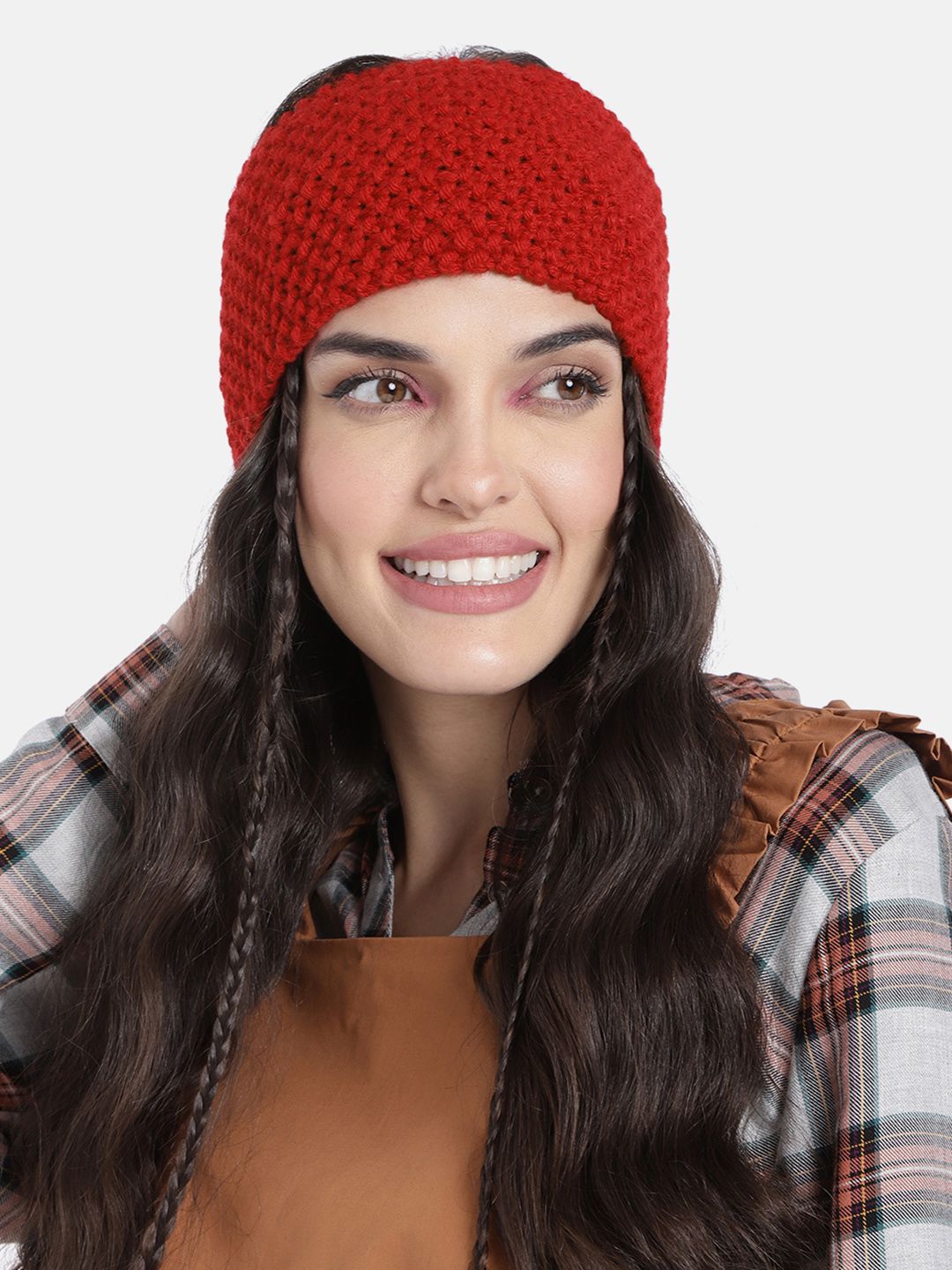 Magic Needles Unisex Red Handmade Headband-picture-39