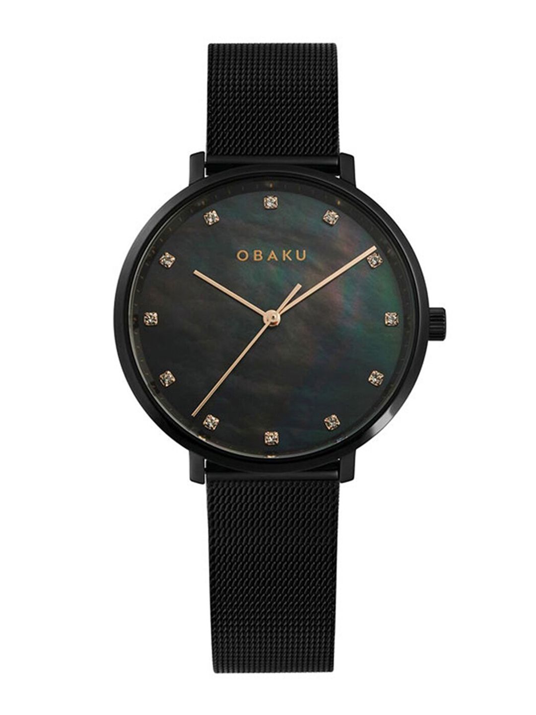Obaku Women Black Round Dial Analogue Watch V186LXBBMB-picture-22