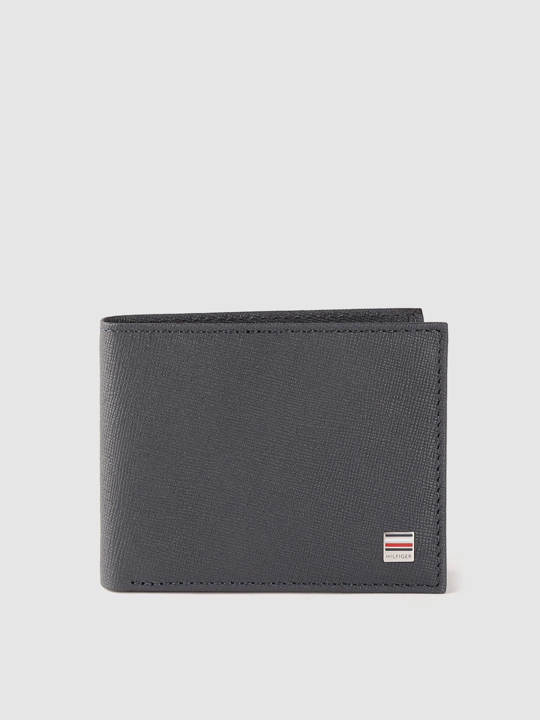 Tommy Hilfiger Men Navy Blue Saffiano Textured Leather Two Fold Wallet-picture-43
