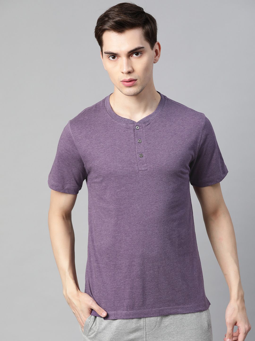 Men Assorted Solid Lounge T-shirt deal from myntra