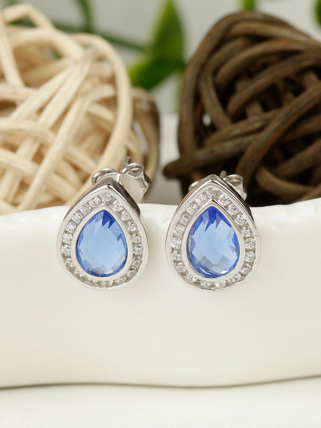 GIVA 925 Sterling Silver Rhodium Plated In the Mood for Blues Earrings-picture-18