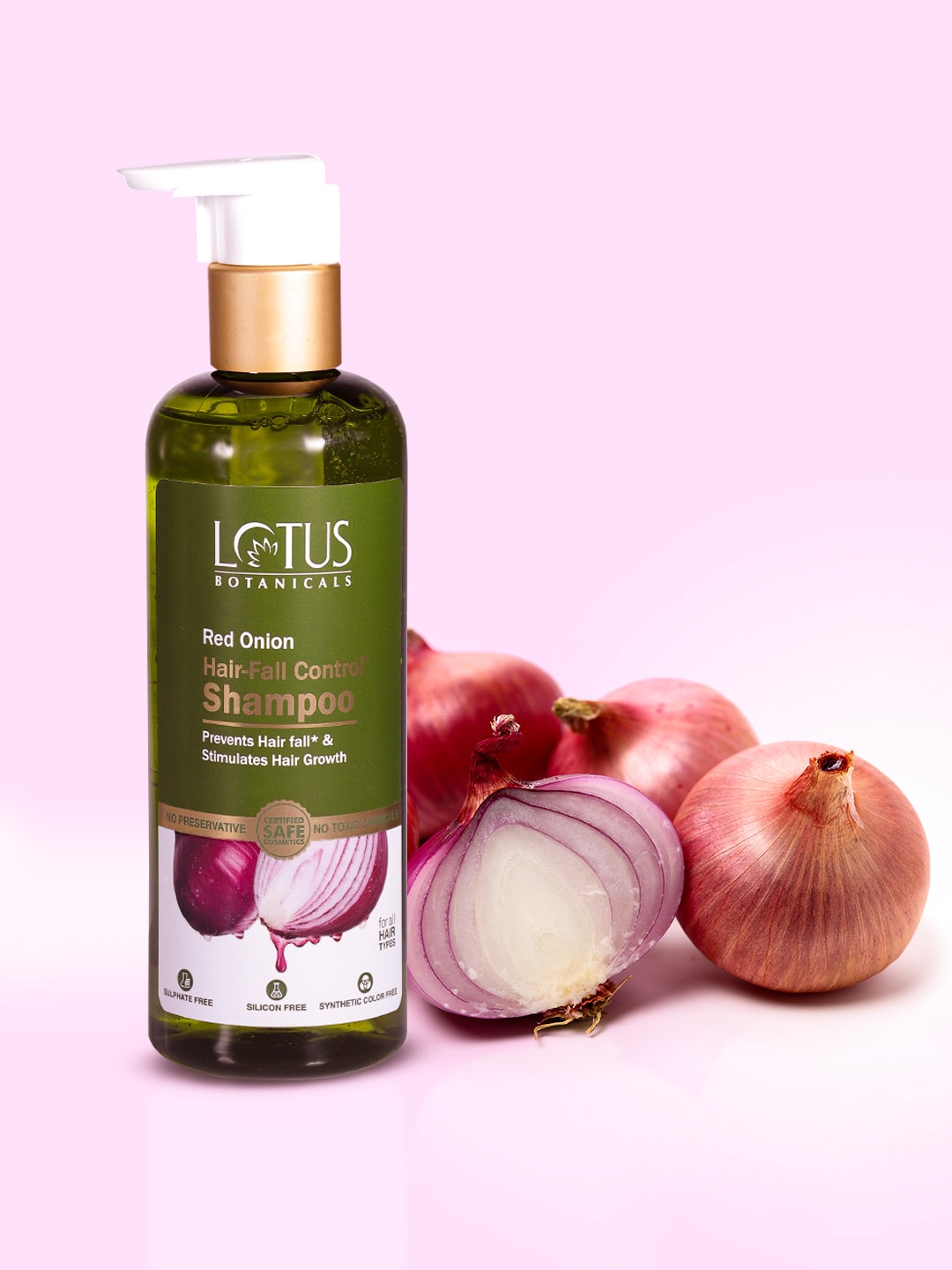 Lotus Botanicals Unisex Red Onion Hair Fall Control Shampoo 300 ml