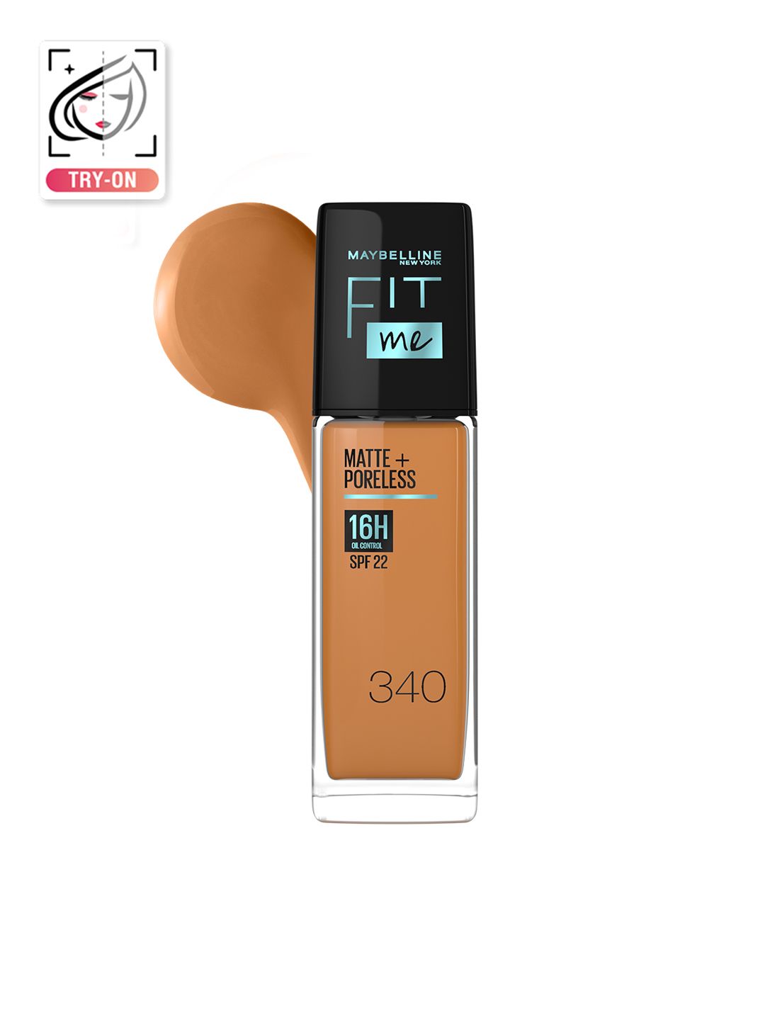 Maybelline New York Fit Me Matte+Poreless SPF 22 Liquid Foundation - 340 Cappuccino 30ml-image-6