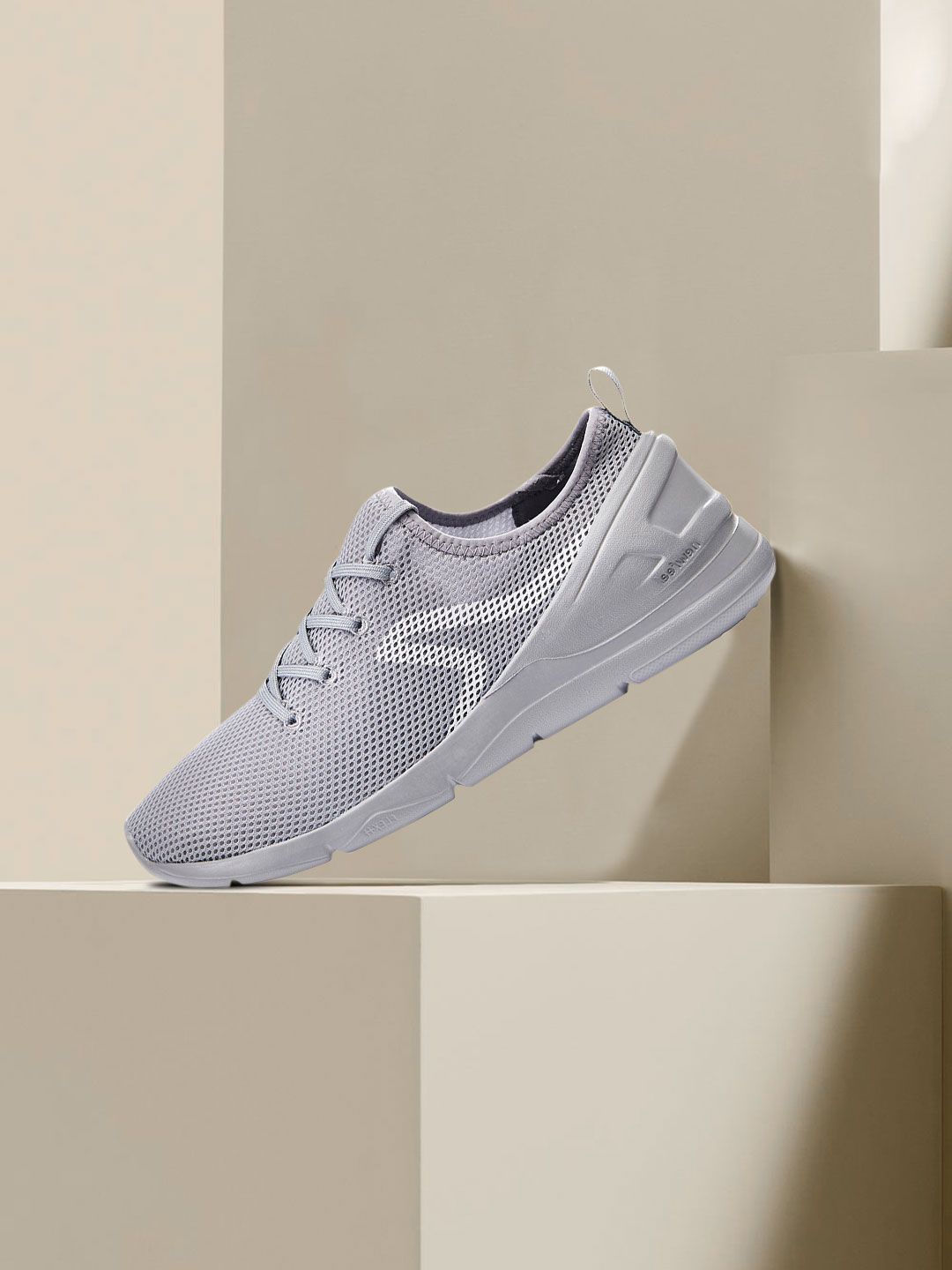 Newfeel By Decathlon Men Grey Mesh Walking Non-Marking Shoes-picture-56