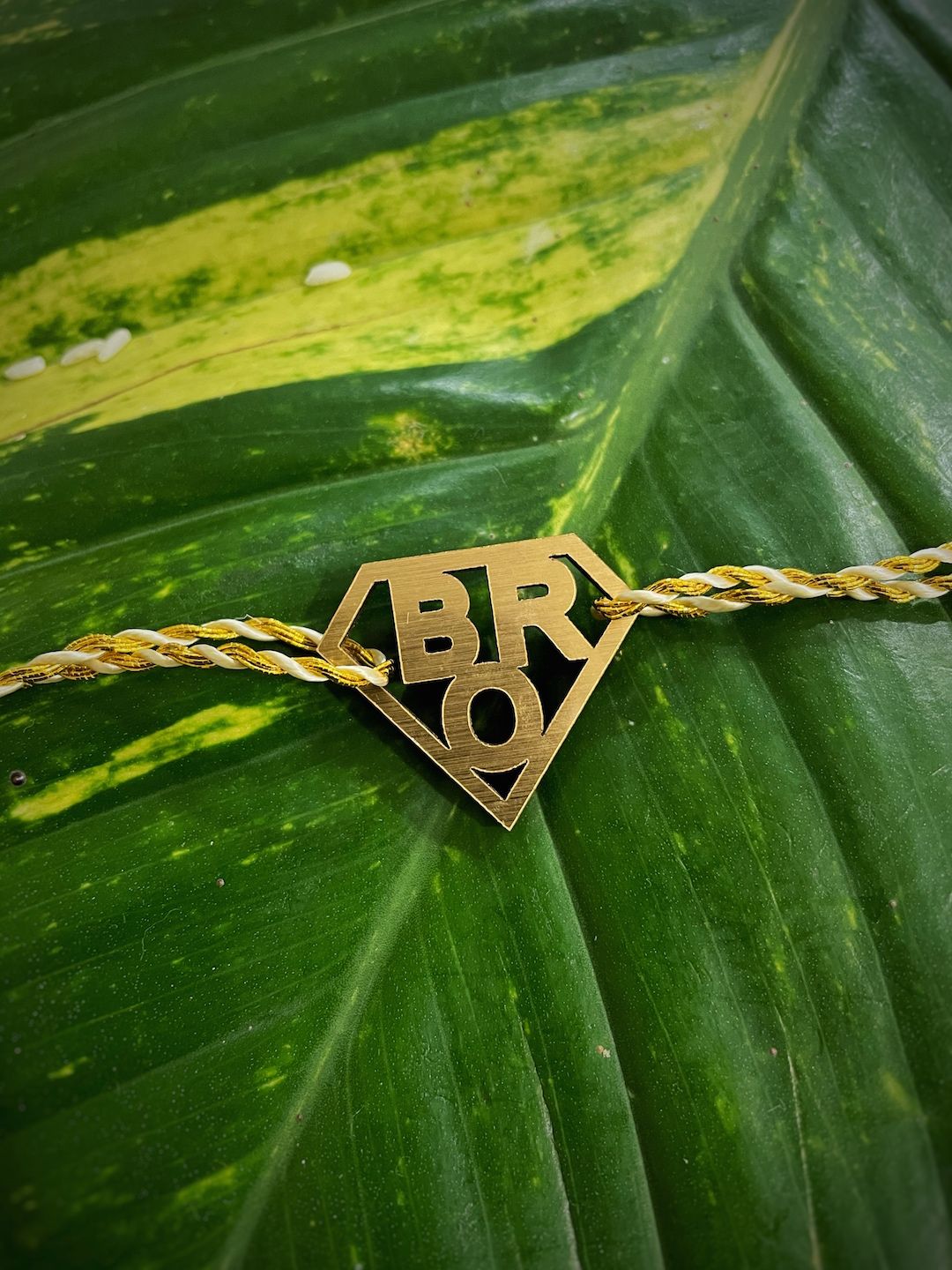 Digital Dress Room Men Gold-Toned BRO Superman Icon Fancy Rakhi-picture-53