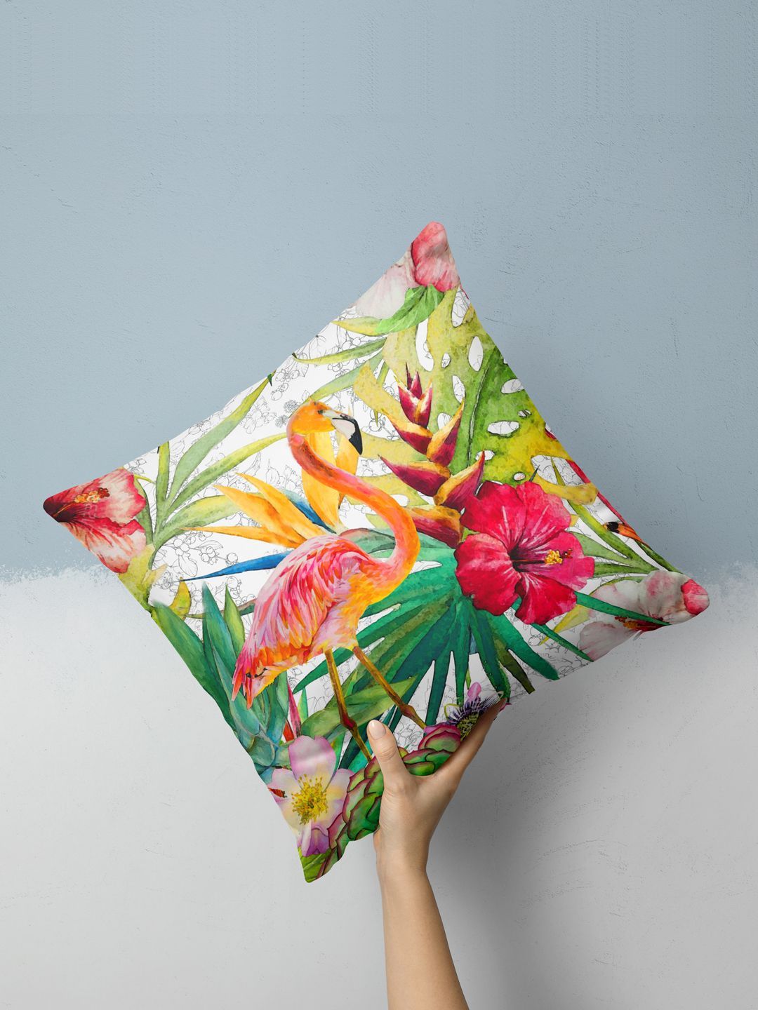 BIANCA Multicoloured Abstract Square Cushion Cover-image-13