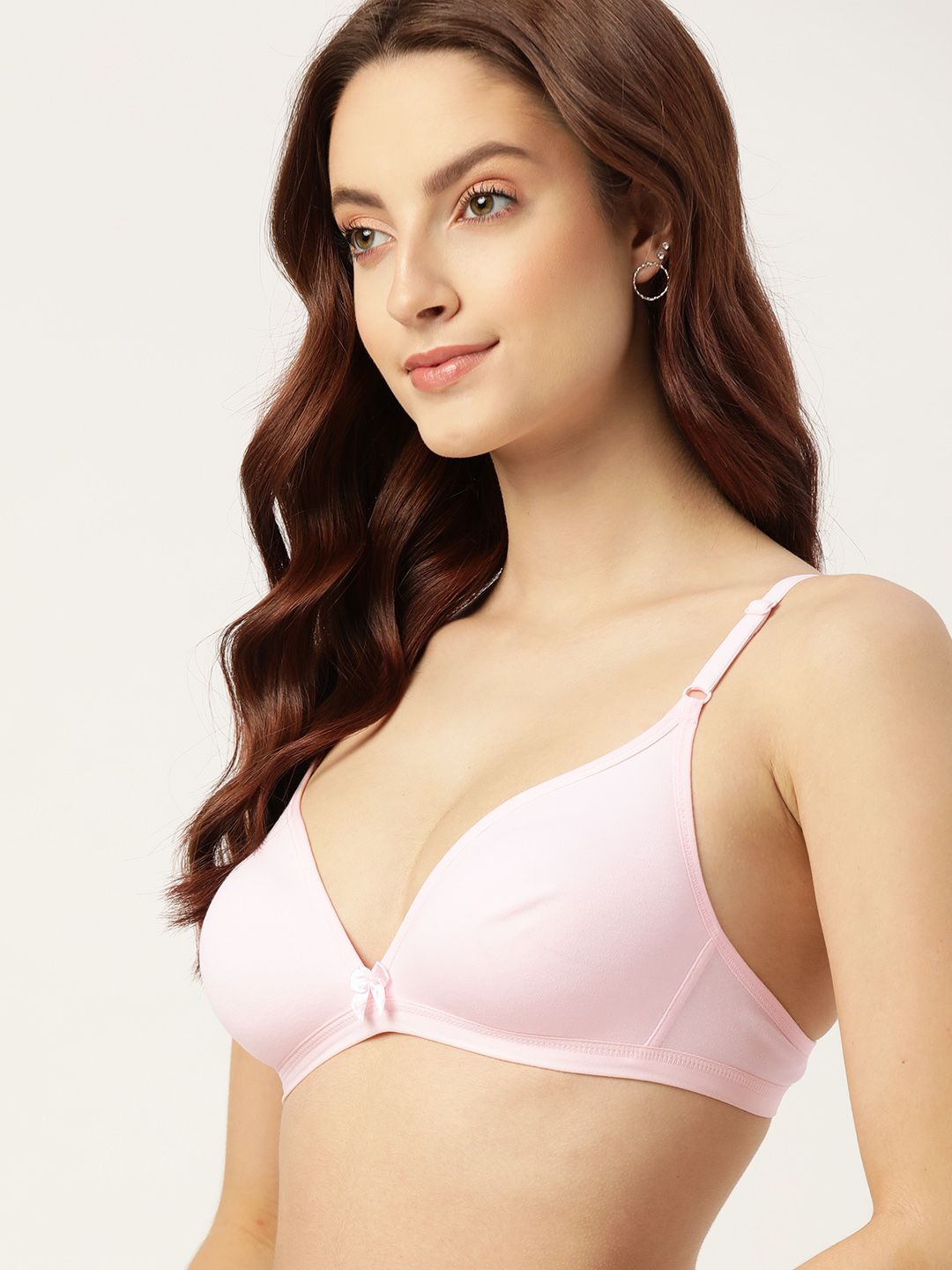 DressBerry Pink Solid T-shirt Bra-image-43