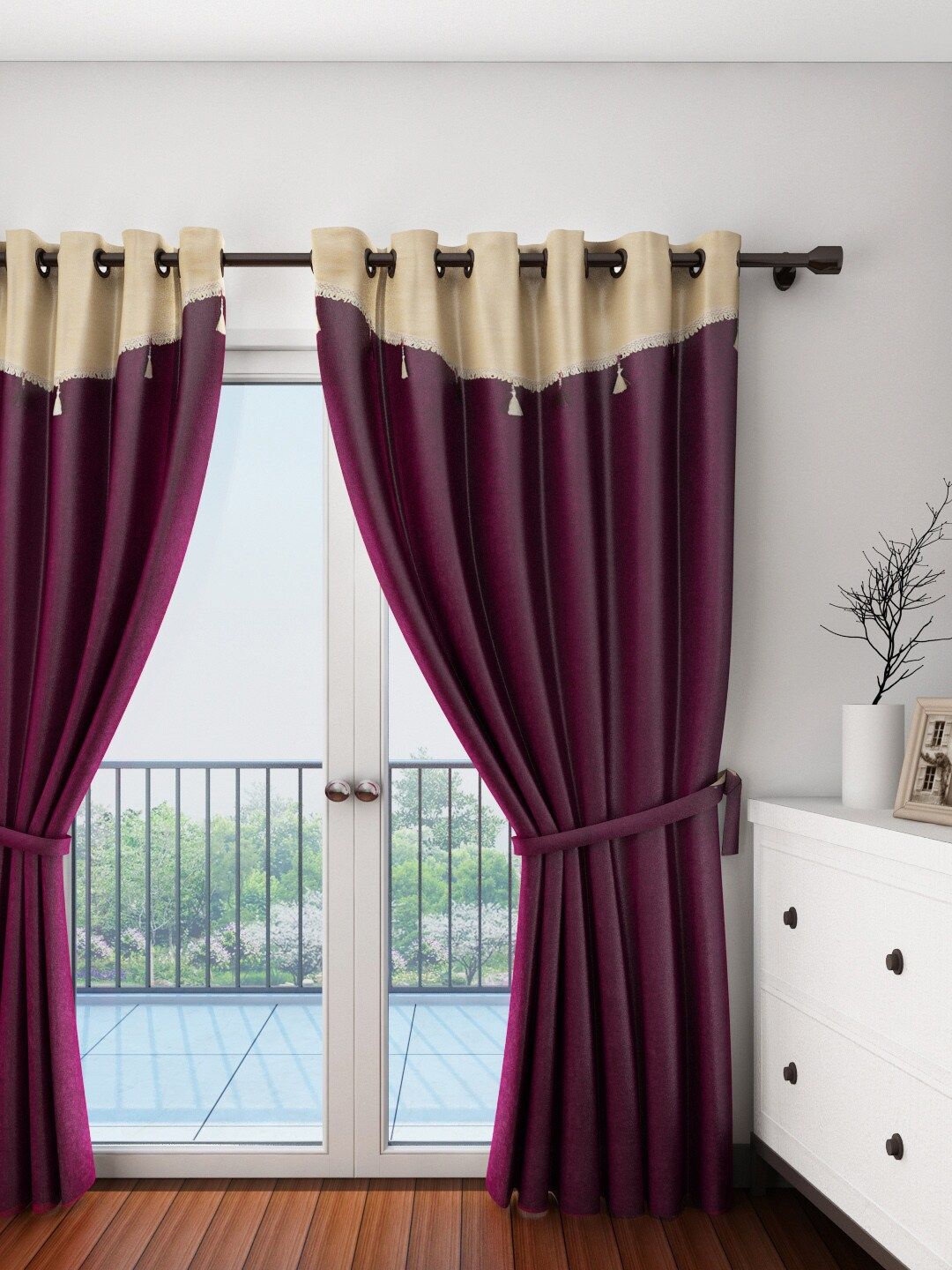 Cortina Purple Single Door Curtain-image-46