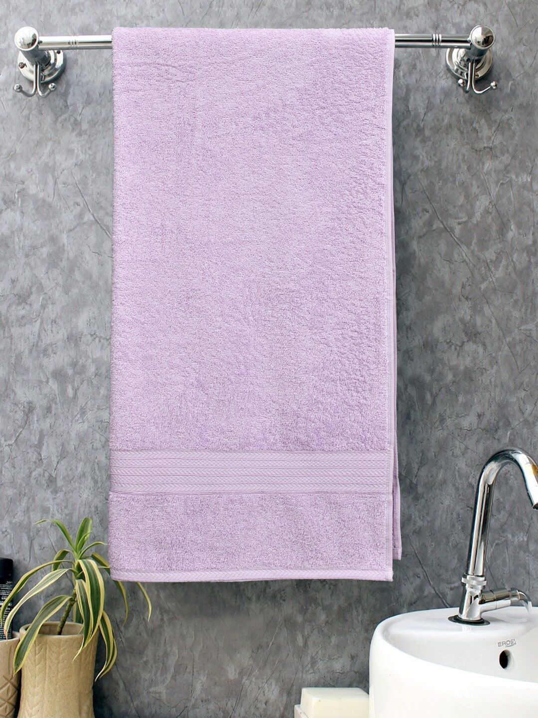 BOMBAY DYEING Violet Solid Cotton 450 GSM Estria Bath Towel-picture-19