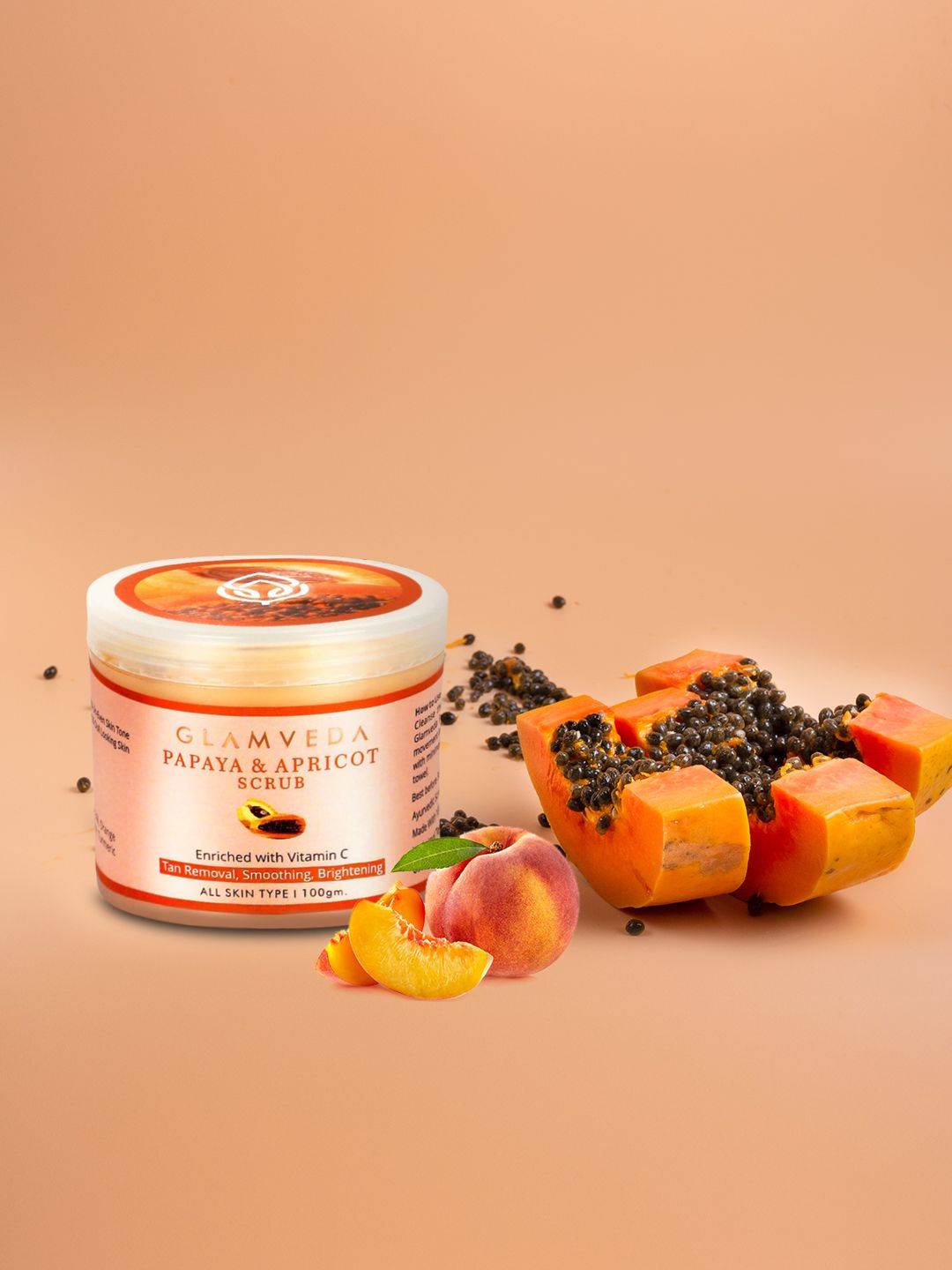GLAMVEDA Papaya & Apricot Tan Removal Scrub - 100 g-picture-37