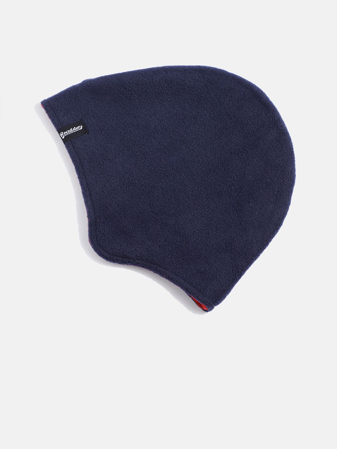 Roadster Unisex Navy Blue & Red Acrylic Reversible Beanie-picture-49