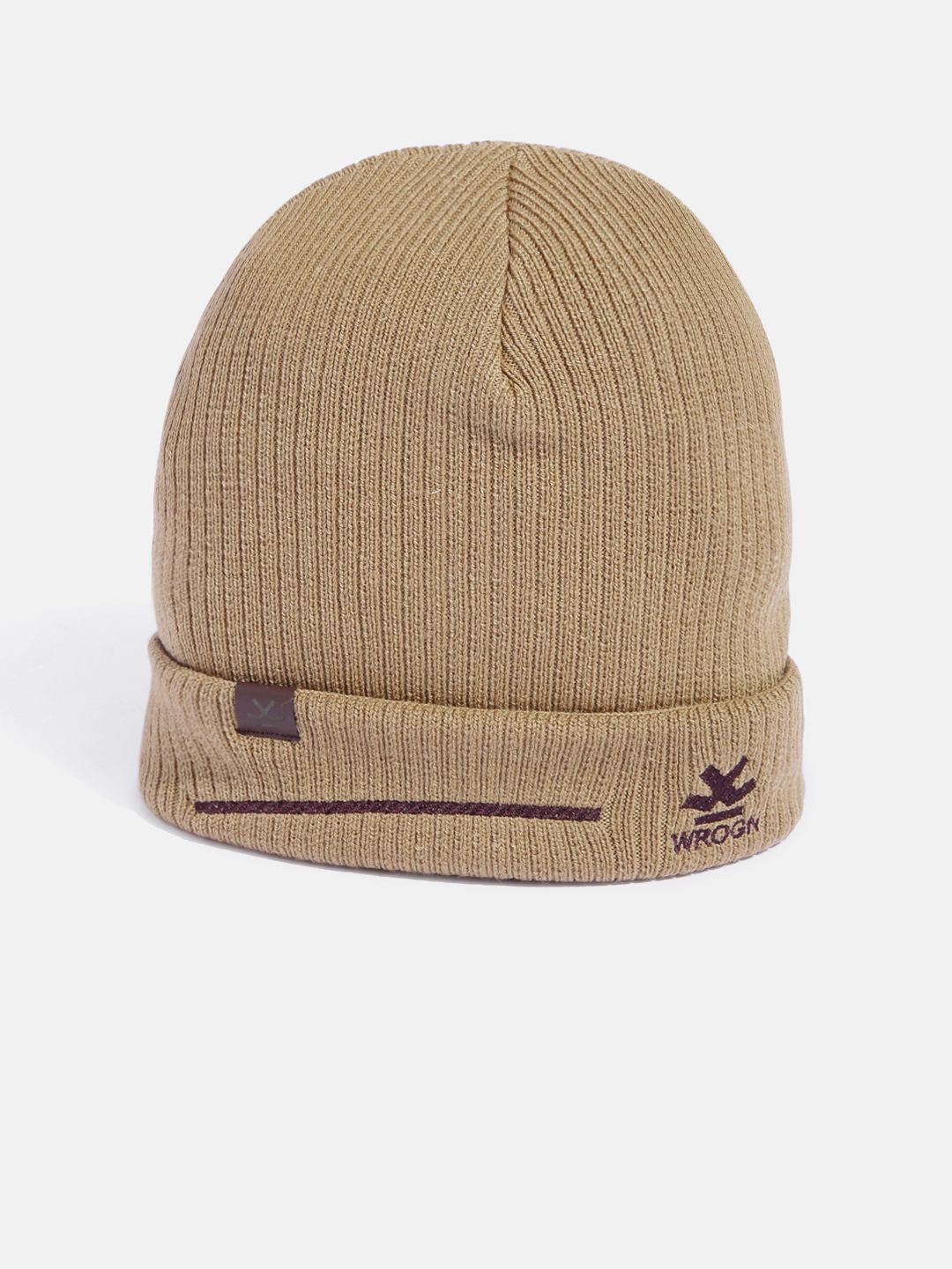 WROGN Unisex Beige Solid Beanie-picture-13