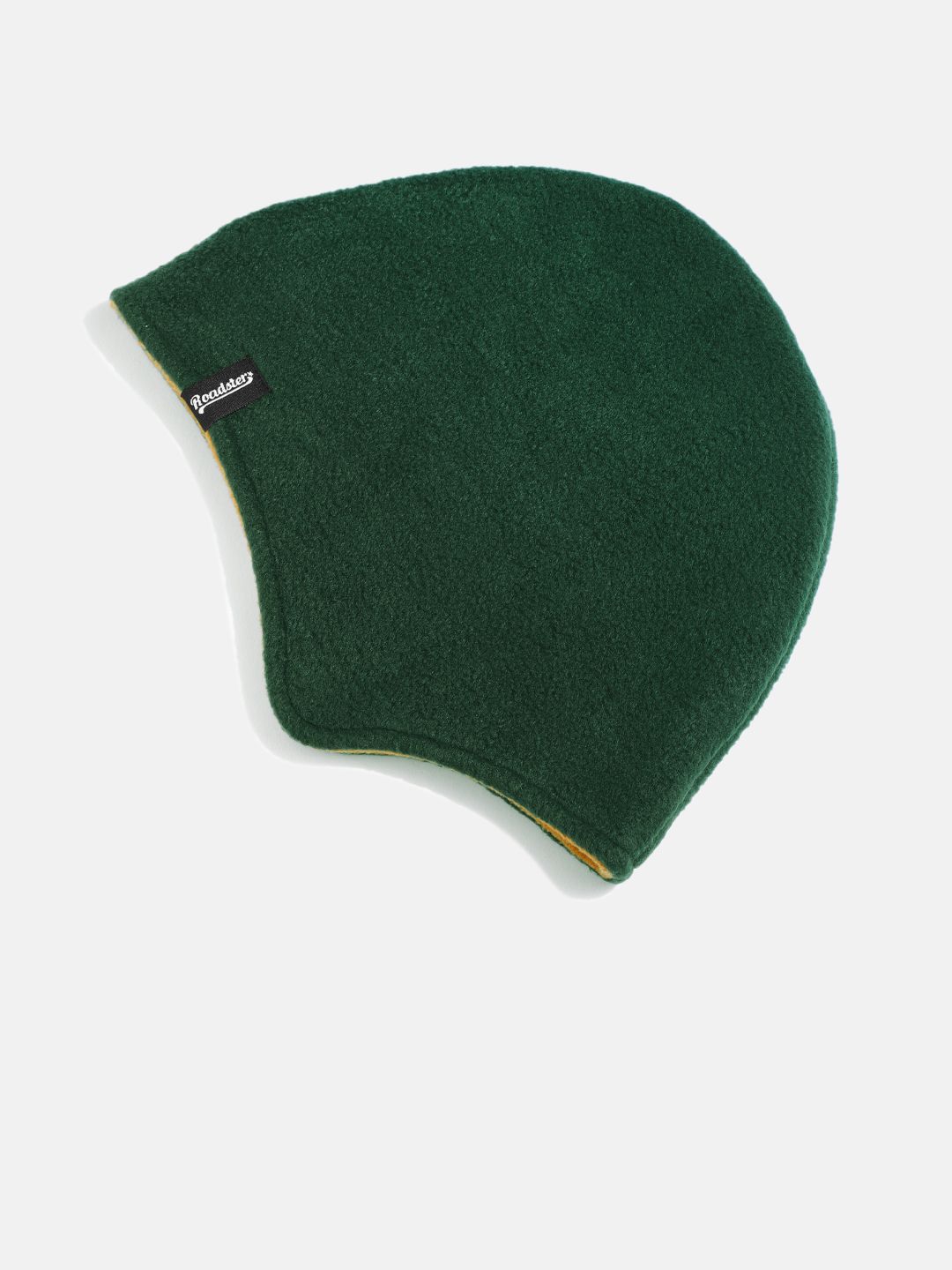 Roadster Unisex Green Solid Reversible Beanie-image-30