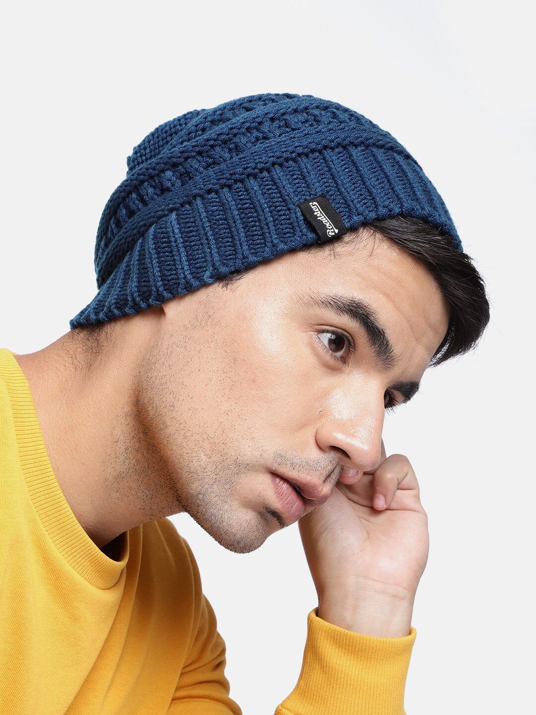 Buy Roadster Unisex Grey Self Design Beanie - Caps for Unisex 7463664