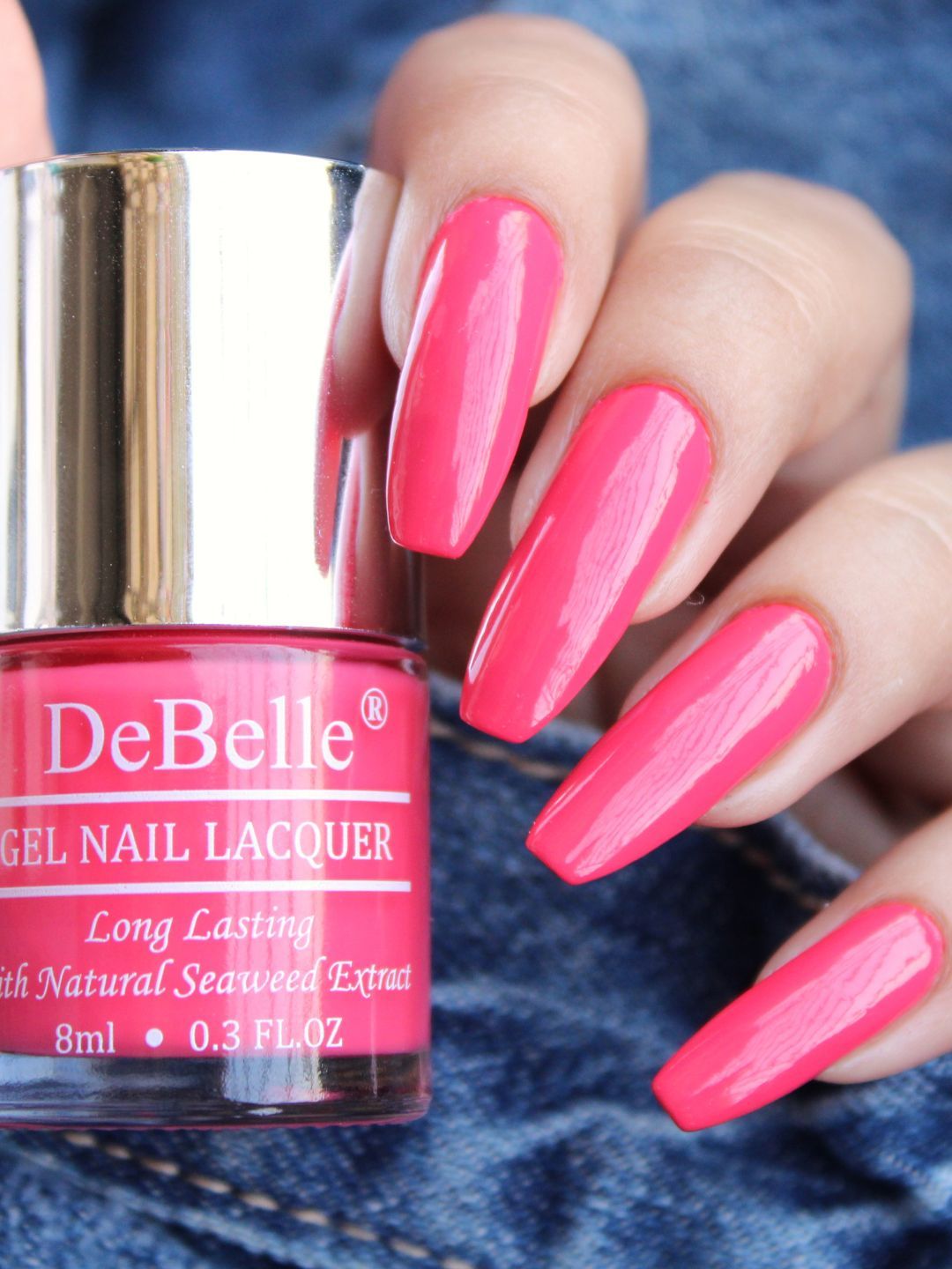 DeBelle Women Pink Gel Nail Lacquer - Fuschia Rose 8 ml-image-4