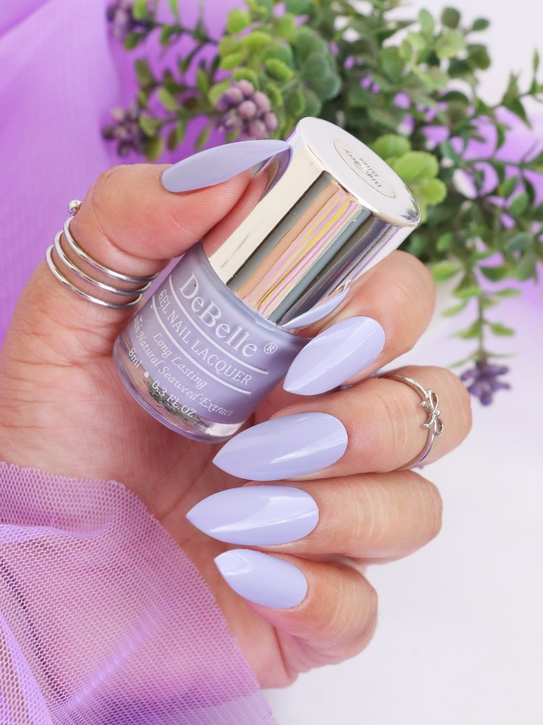 DeBelle Women Purple Gel Nail Lacquer - Blueberry Bliss 8 ml-picture-14