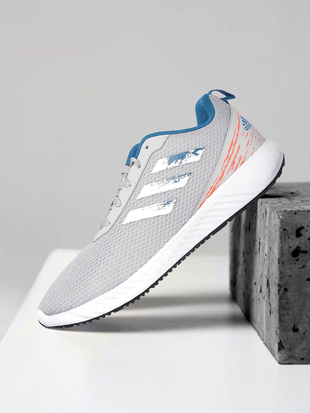 Adidas Men Grey Woven Design Adifloss Running Shoes Price History