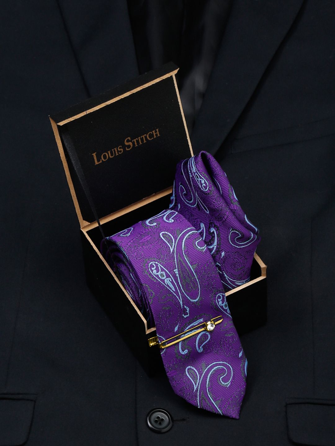 LOUIS STITCH Men Italian Silk Necktie Accessory Gift Set-picture-32