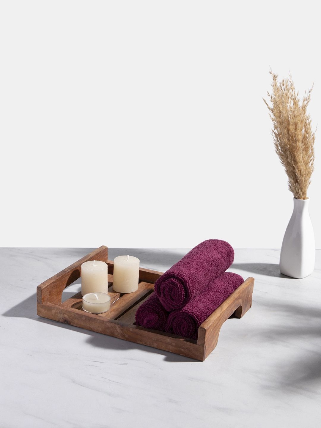 Jockey Pack of 3 Burgundy Cotton Terry 500 GSM Ultrasoft and  Durable Solid Face Towel-picture-16