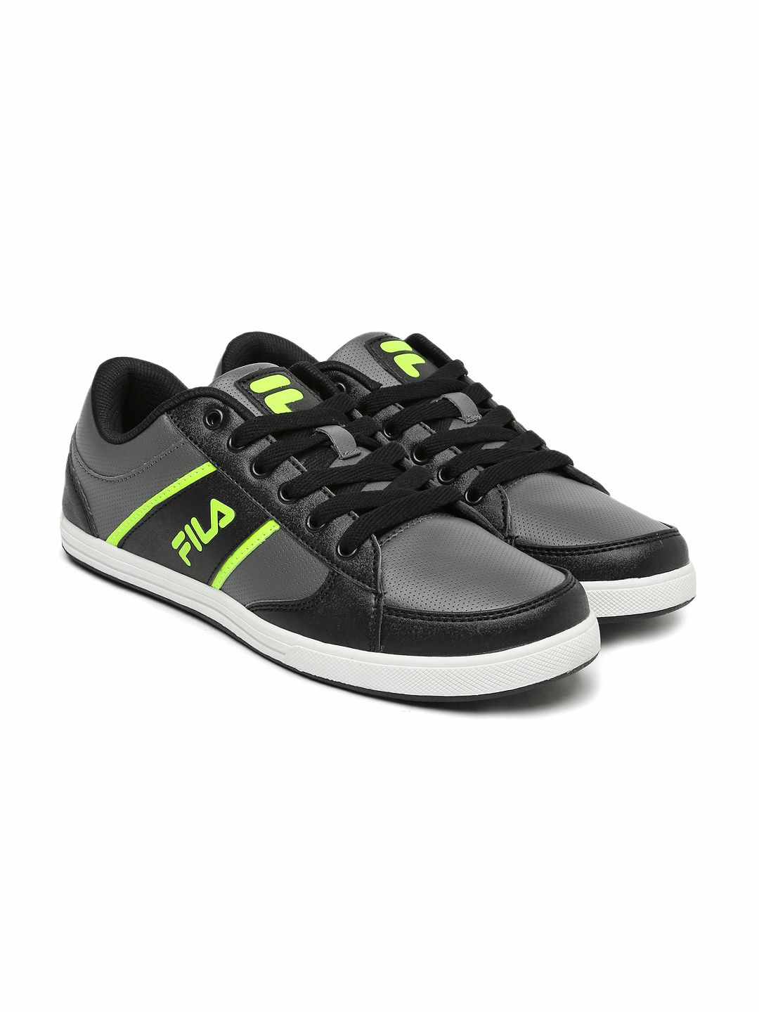 red and blue fila shoes