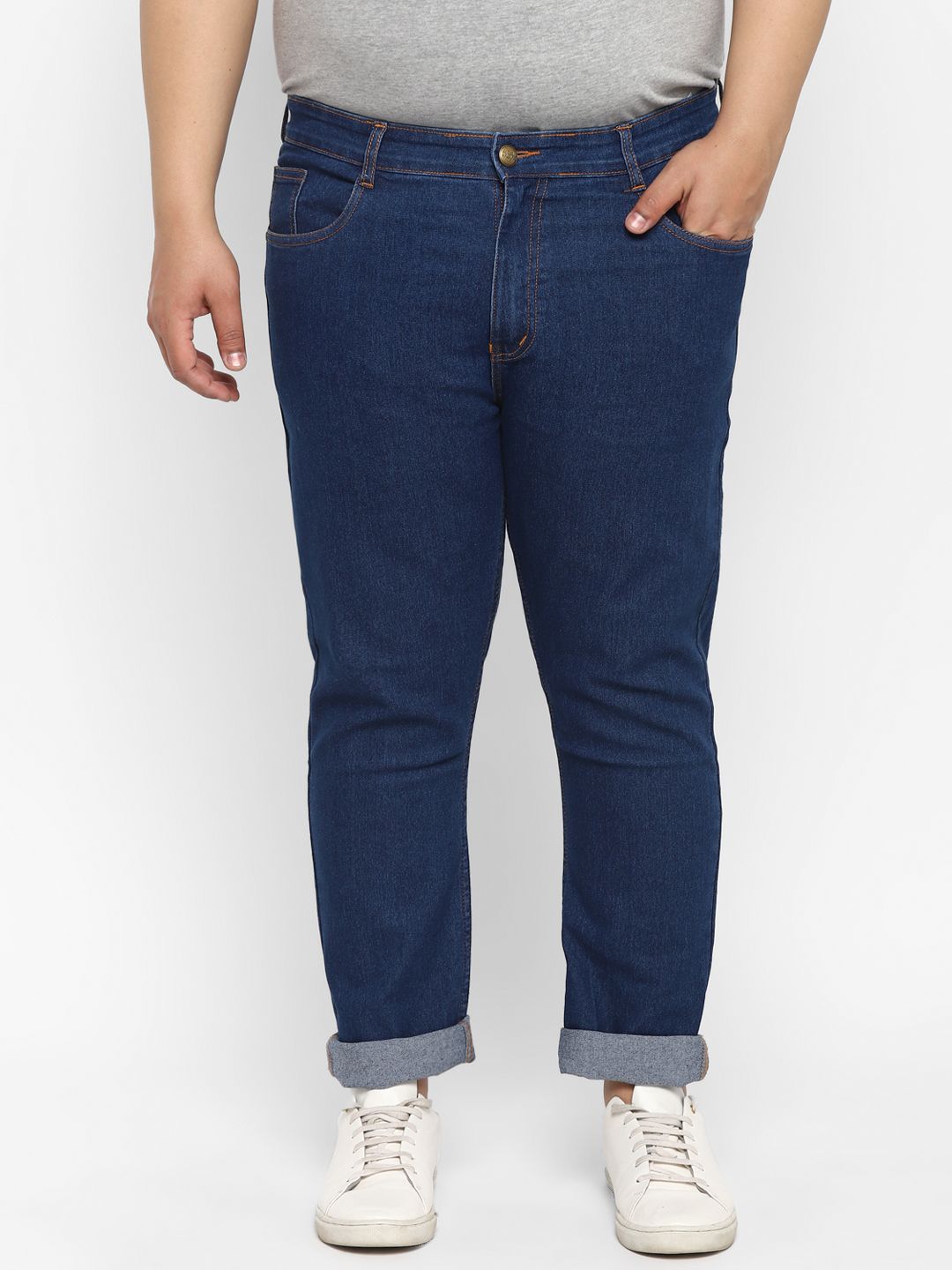 Urbano Plus Men Blue Stretchable Jeans-image-11